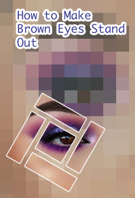 Brown eyes with purple eyeliner