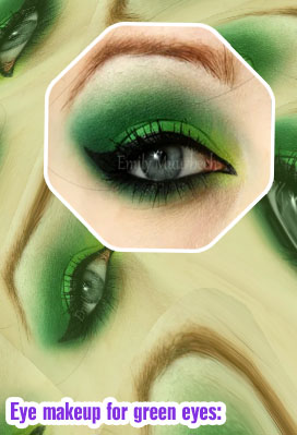 Natural eyeshadow colors for green eyes