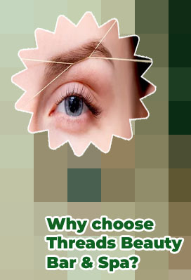 Pretty eyebrow threading