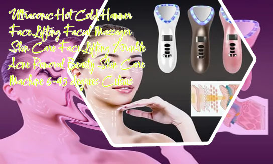 Ultrasonic hot and cold facial massager